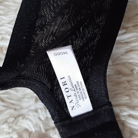 Natori Private Luxuries Black Lace Maternity Nursing Bra 36DDD - Picture 3 of 4